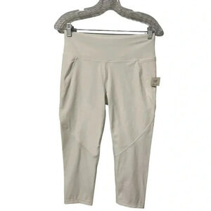 Sweaty Betty The Power Crop Women’s Size Small White Workout Pocket Leggings